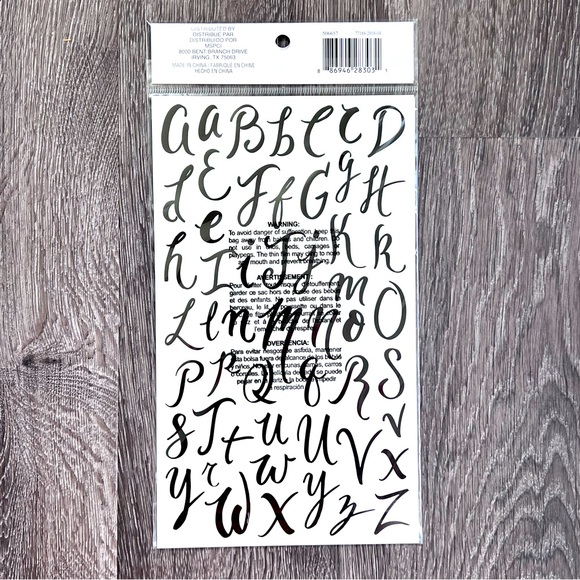 NWT Martha Stewart Crafts & Recollections Pink/Black Alphabet Scrapbook Stickers - Picture 11 of 13